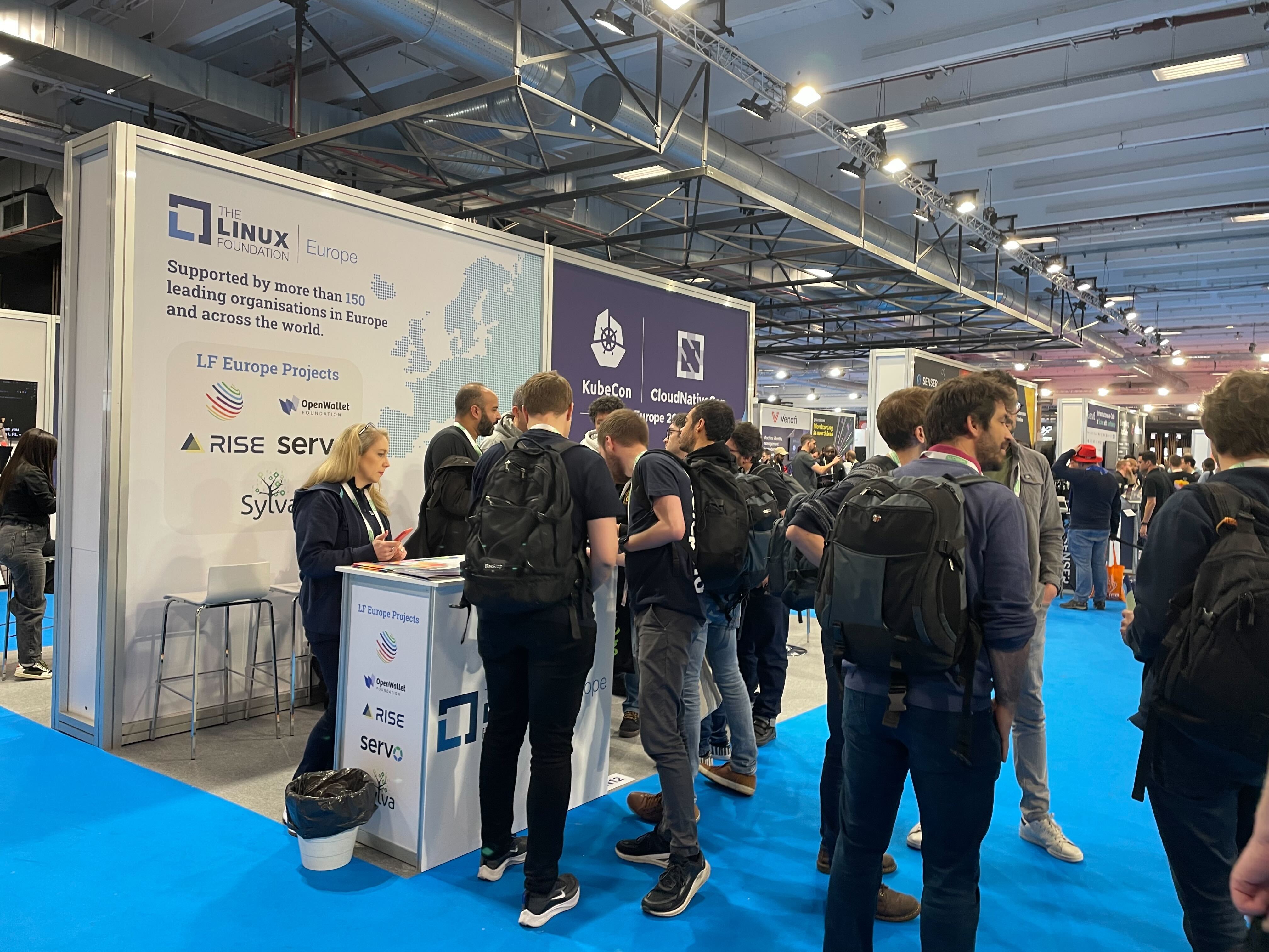 Linux Foundation Europe booth at KubeCon Paris 2024